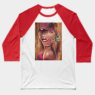 Tiki Queen Elizabeth who is also dead Baseball T-Shirt